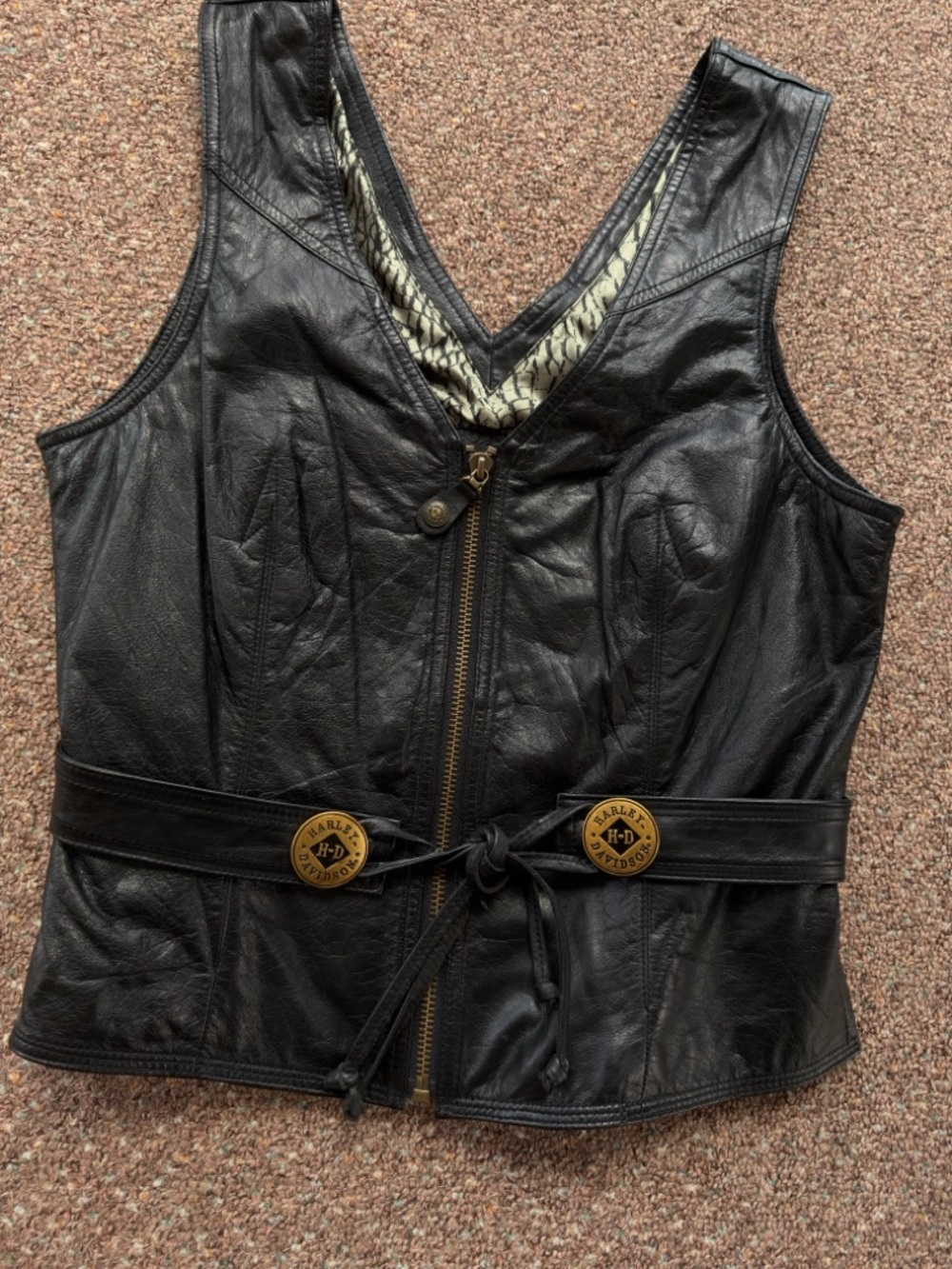 Harley-Davidson Black Leather Vest